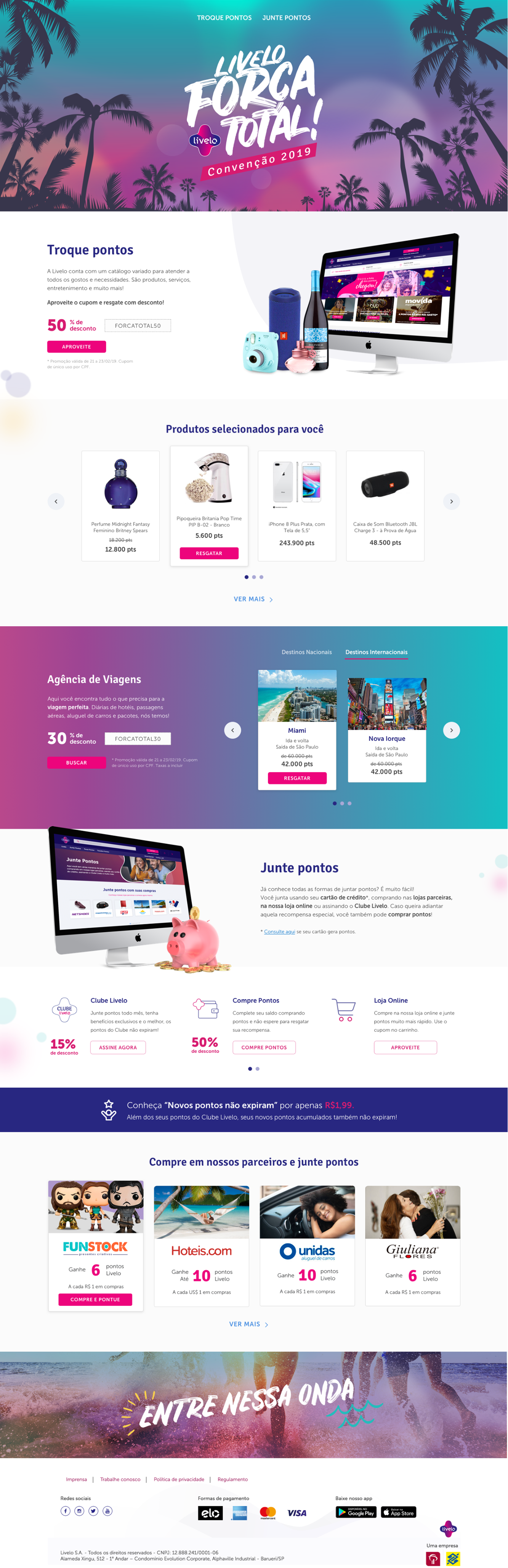 Landing page design